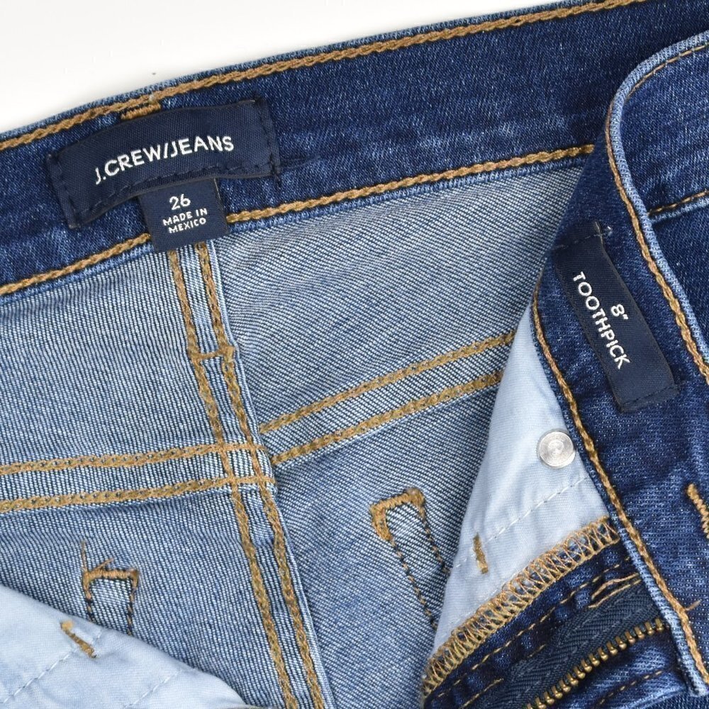 J. Crew Toothpick 8" Skinny Jeans 26 - Picture 6 of 6